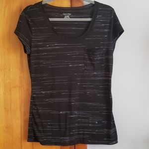 Calvin Klein Black & White Marled Tshirt